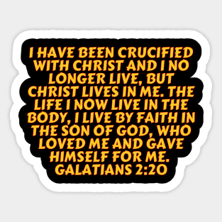 Bible Verse Galatians 2:20 Sticker